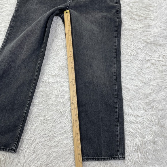 Good American Pants Womens 4/27 Black 90s Duster Straight Leg Jeans Denim Casual - Picture 10 of 15